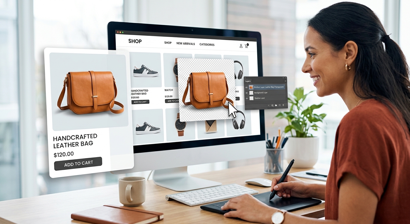 How to Use Transparent Backgrounds in E-commerce Product Photos